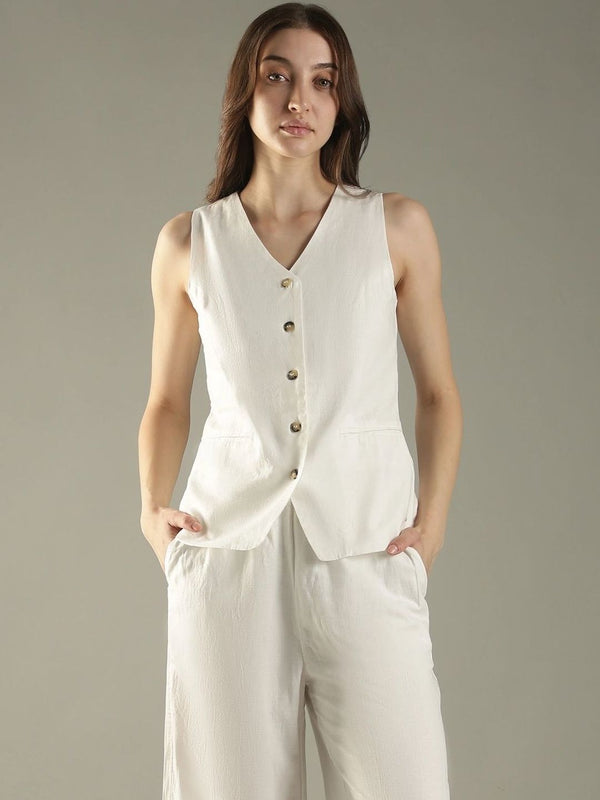 Tommy Hilfiger V-Neck Woven Casual Waistcoat