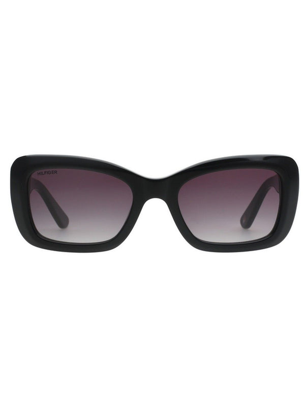 Tommy Hilfiger Women Grey Lens & Black Cateye Sunglasses with