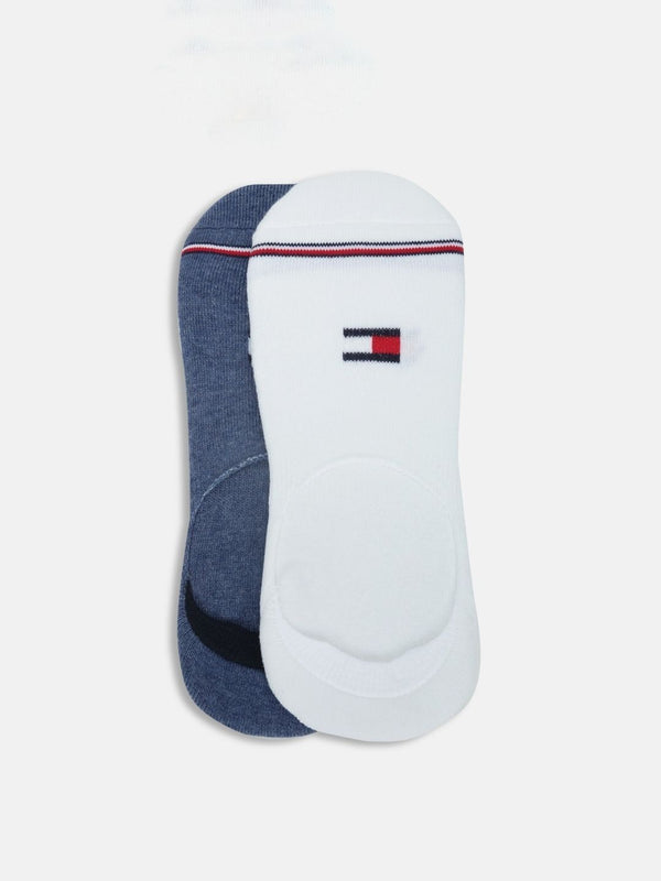 Tommy Hilfiger Men Pack of 2 Cotton Assorted Colourblocked Shoe Liners Socks