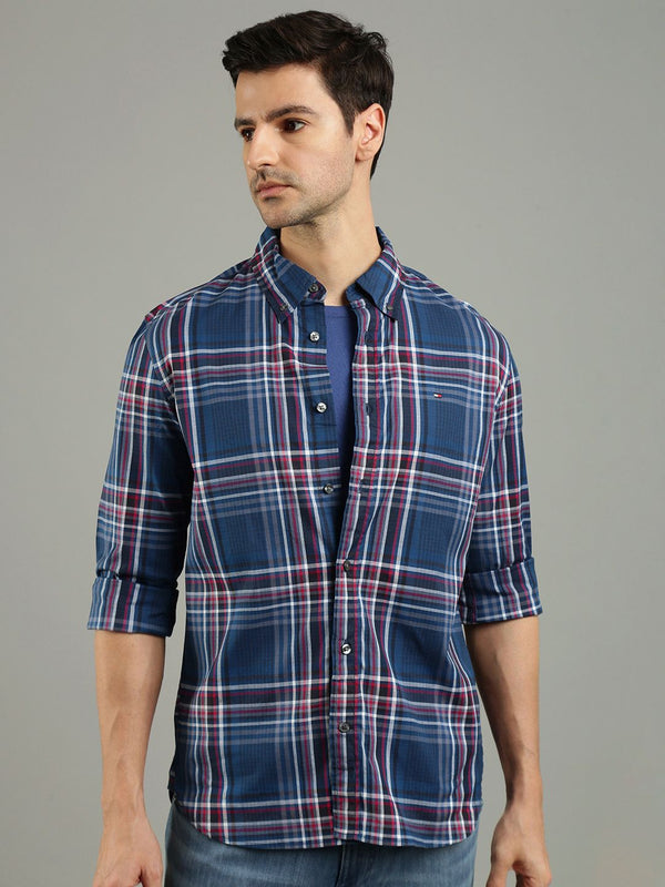 Tommy Hilfiger Men Tartan Checks Opaque Checked Casual Shirt