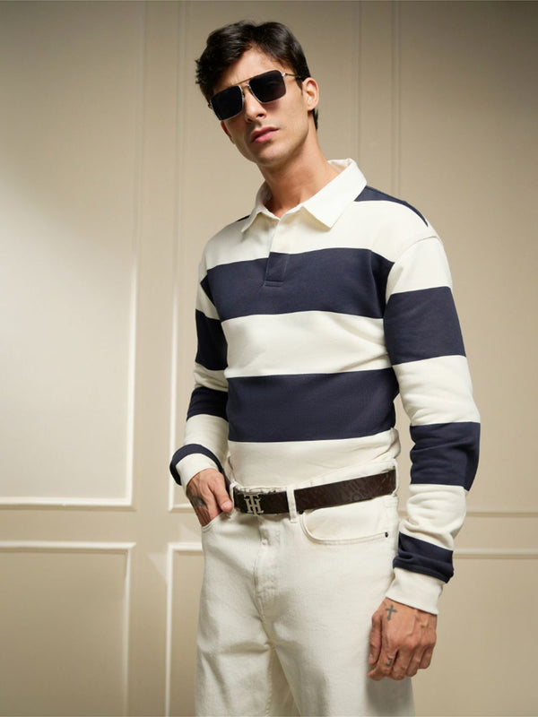 Tommy Hilfiger Men Brown Textured Leather Belt