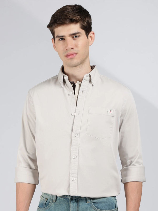 Calvin Klein Jeans Solid Classic Fit Cotton Shirts