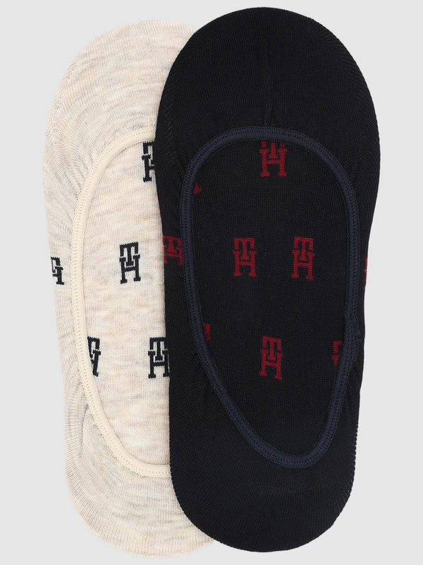 Tommy Hilfiger Set Of 2 Printed Shoe Liners Socks