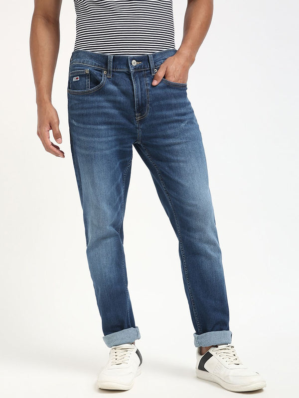 Tommy Hilfiger Men Mid-Rise Low Distress Light Fade Jeans