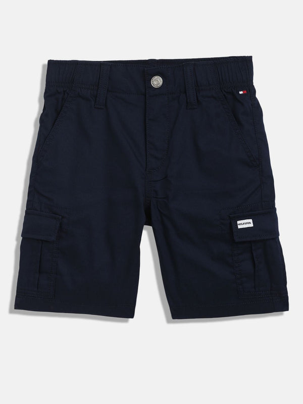 Tommy Hilfiger Boys Cotton Mid-Rise Fashion Shorts