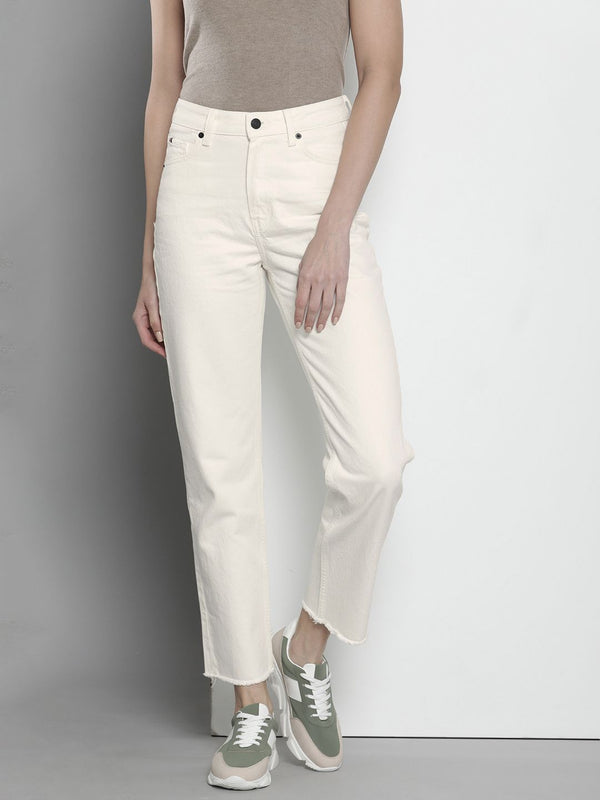 Tommy Hilfiger Women Pure Cotton Mid Rise Classic Straight Fit Jeans