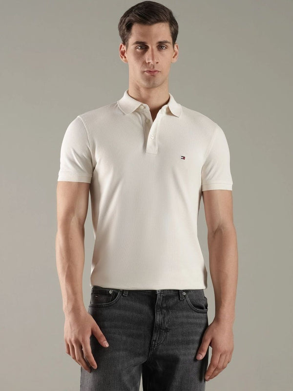 Tommy Hilfiger Men Brand Logo Polo Collar Slim Fit T-shirt