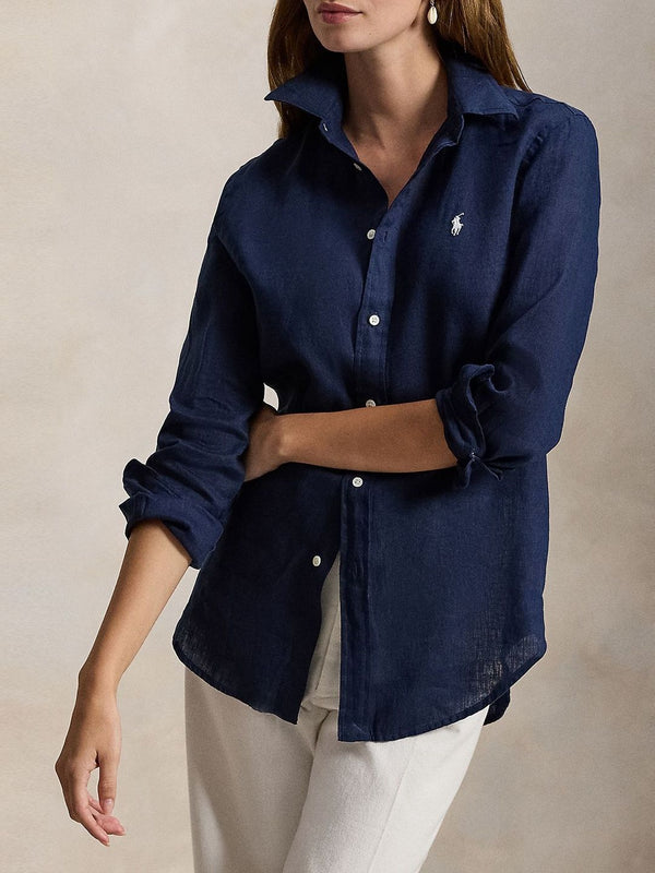 Polo Ralph Lauren Spread Collar Classic Fit Linen Shirt