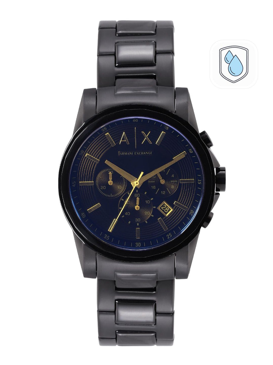 Armani Exchange Men Black Dial Bracelet Style Straps Analogue Multi Function Watch AX2513