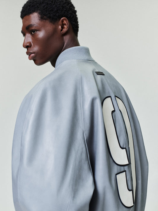 Leather 9 Raglan Bomber Jacket
