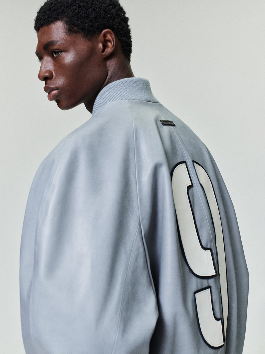 Leather 9 Raglan Bomber Jacket