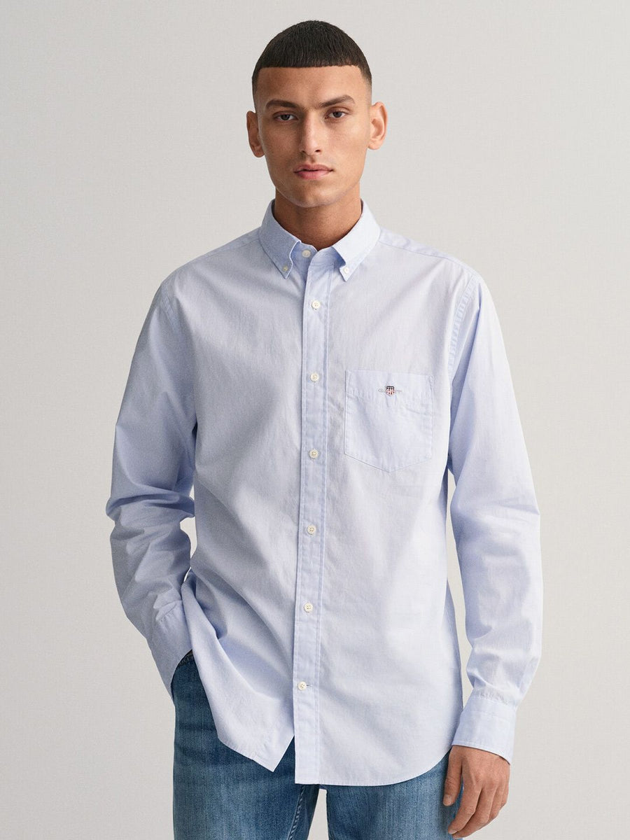 GANT Solid Button Down Regular Fit Shirt