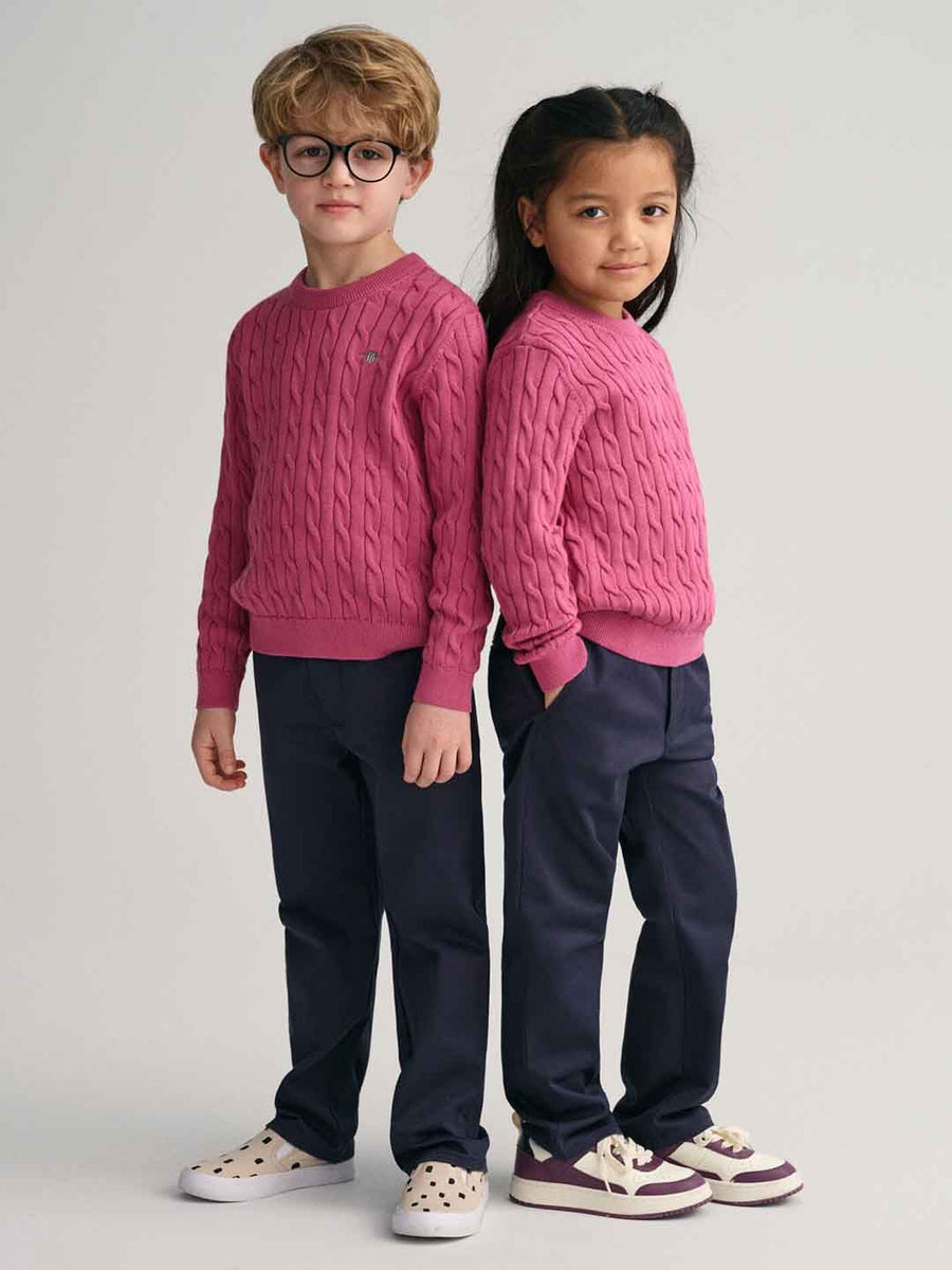 GANT Unisex Cable Knit Cotton Pullover Sweaters