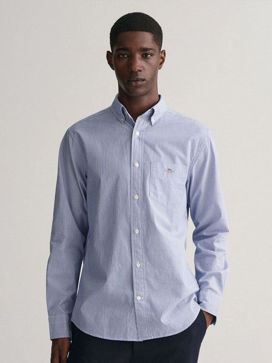 GANT Men Button-Down Pinstripes Classic Poplin Shirt