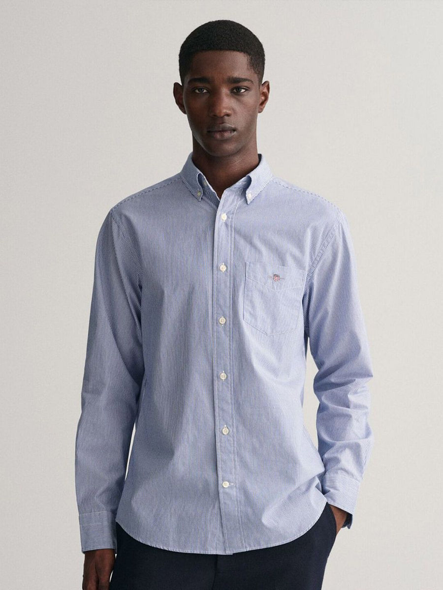 GANT Men Button-Down Pinstripes Classic Poplin Shirt