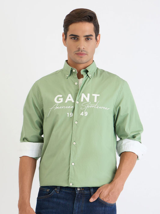 GANT Men Typographic Button Down Collar Shirt