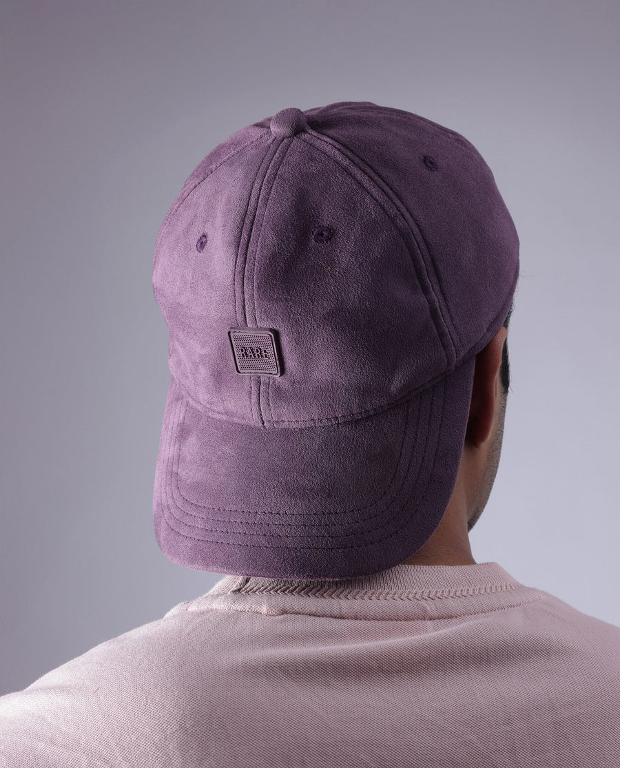 Rare Rabbit Men Bolem Purple Monotone Color Silicone Badge Branding Cap