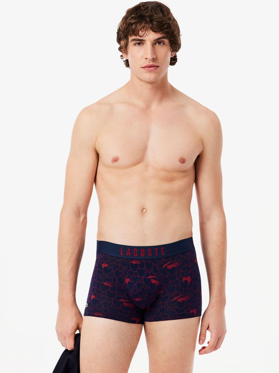 Lacoste Pack of 3 Cotton Blend Solid Trunks