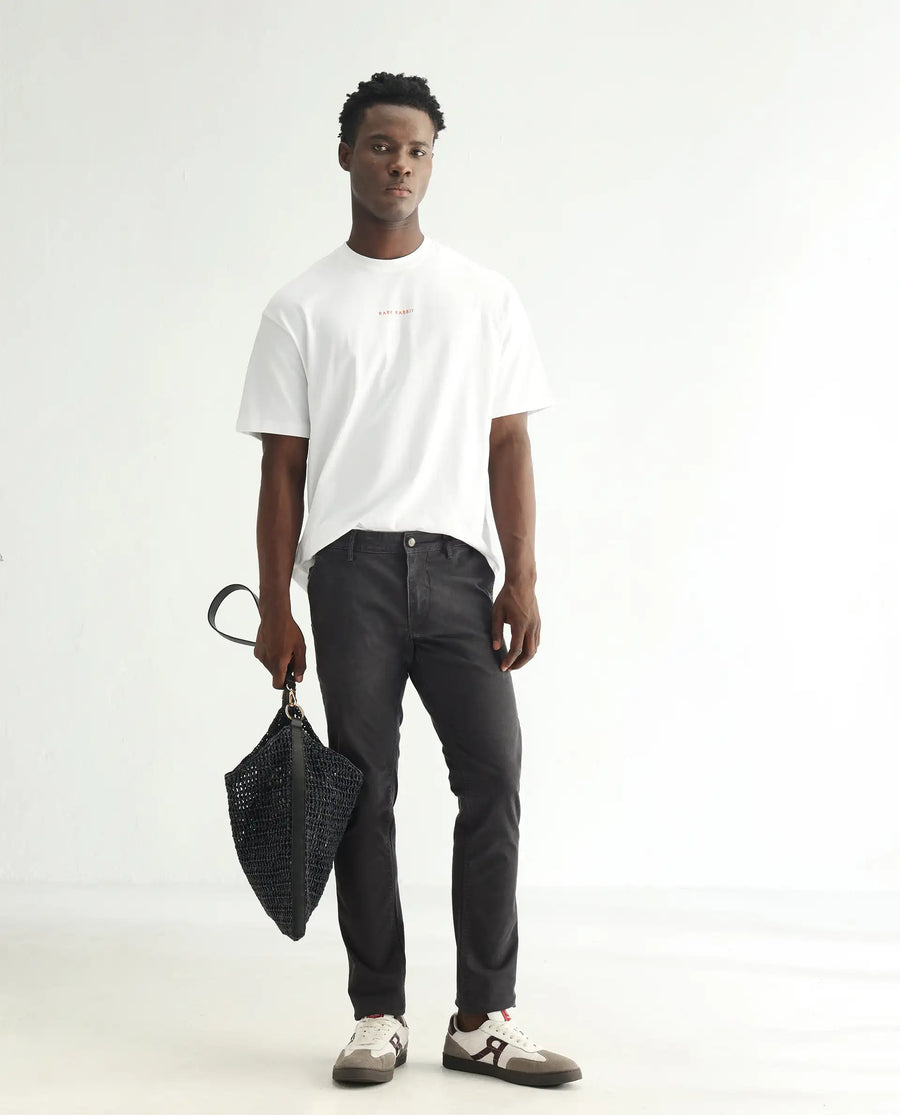 Rare Rabbit Men's Oxin Grey Cotton Plain Hawk Slim Fit Jeans