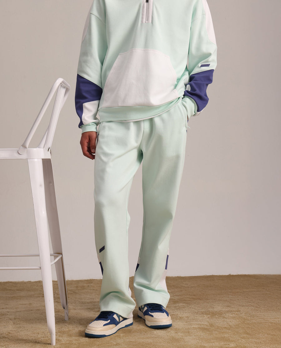 Rare Rabbit Men's Armon-2 Pastel Green Cotton Printed Regular Fit Track Pant