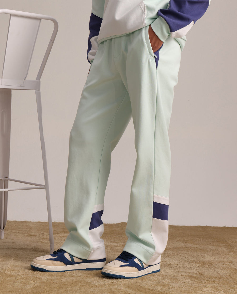 Rare Rabbit Men's Armon-2 Pastel Green Cotton Printed Regular Fit Track Pant