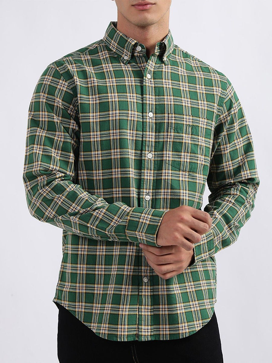 GANT Tartan Checks Opaque Checked Cotton Casual Shirt