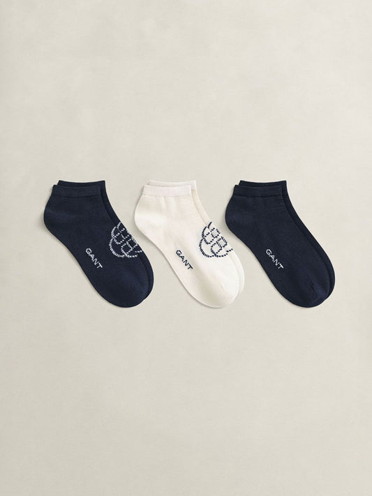 Gant Women Multicolour Printed Ankle Length Monogram Socks Pack of 3