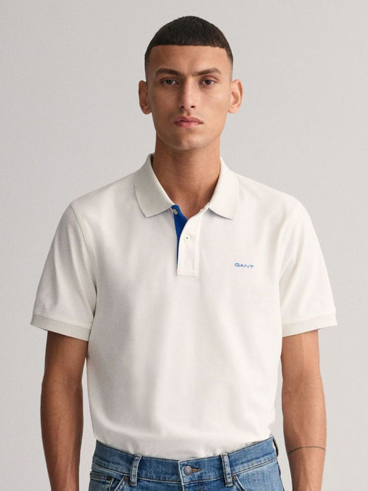 GANT Men Solid Polo Collar Pique Cotton T-shirt