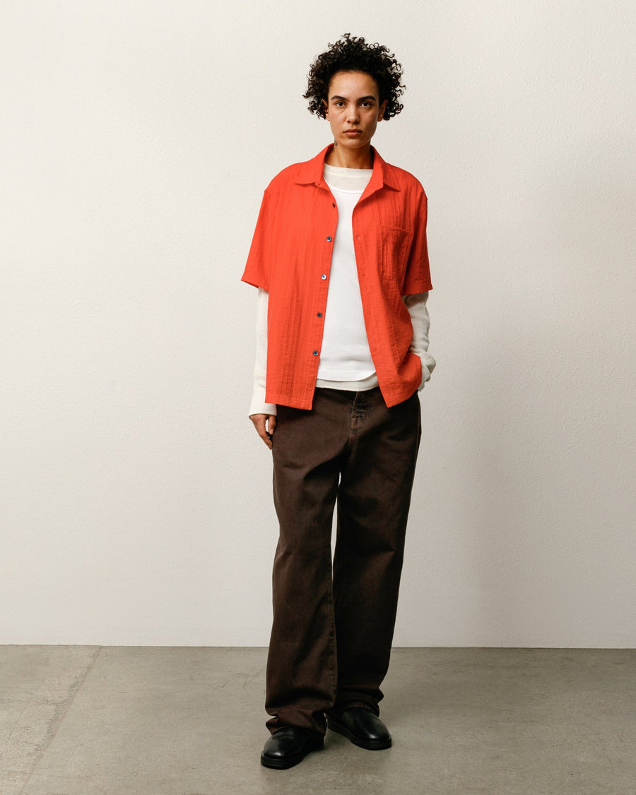 PLEATED TEXTURED SHIRT