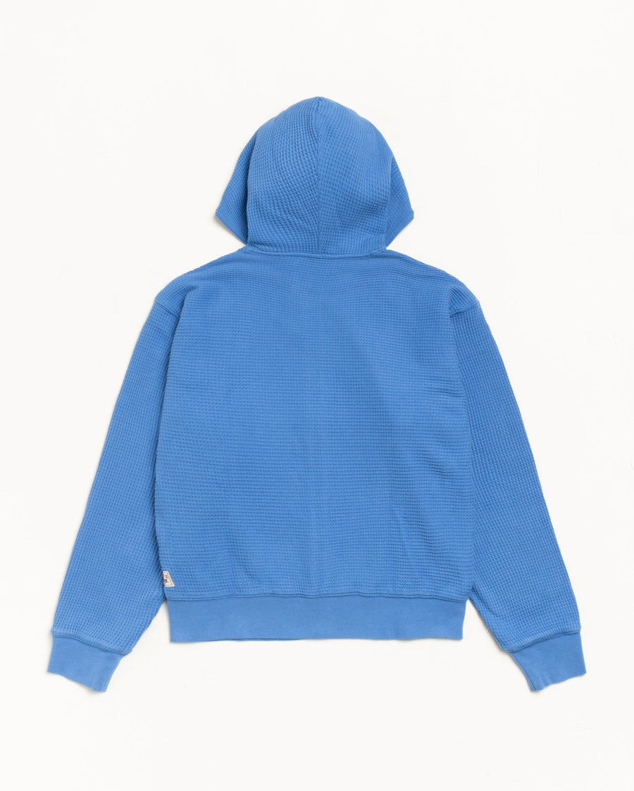 DOUBLE LAYER WAFFLE ZIP HOODIE