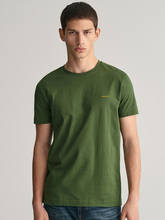 GANT Solid Round Neck Slim Fit T-Shirt