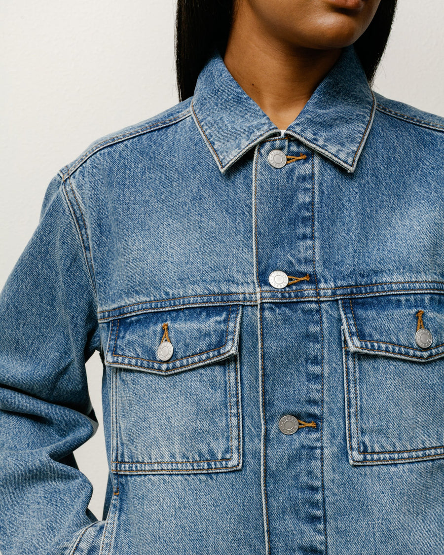 LINED DENIM TRUCKER JACKET