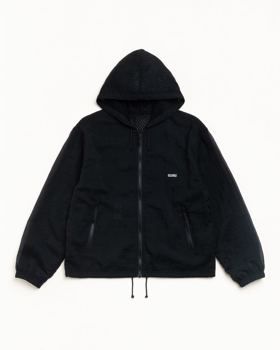 LAYERED MESH HOODED JACKET