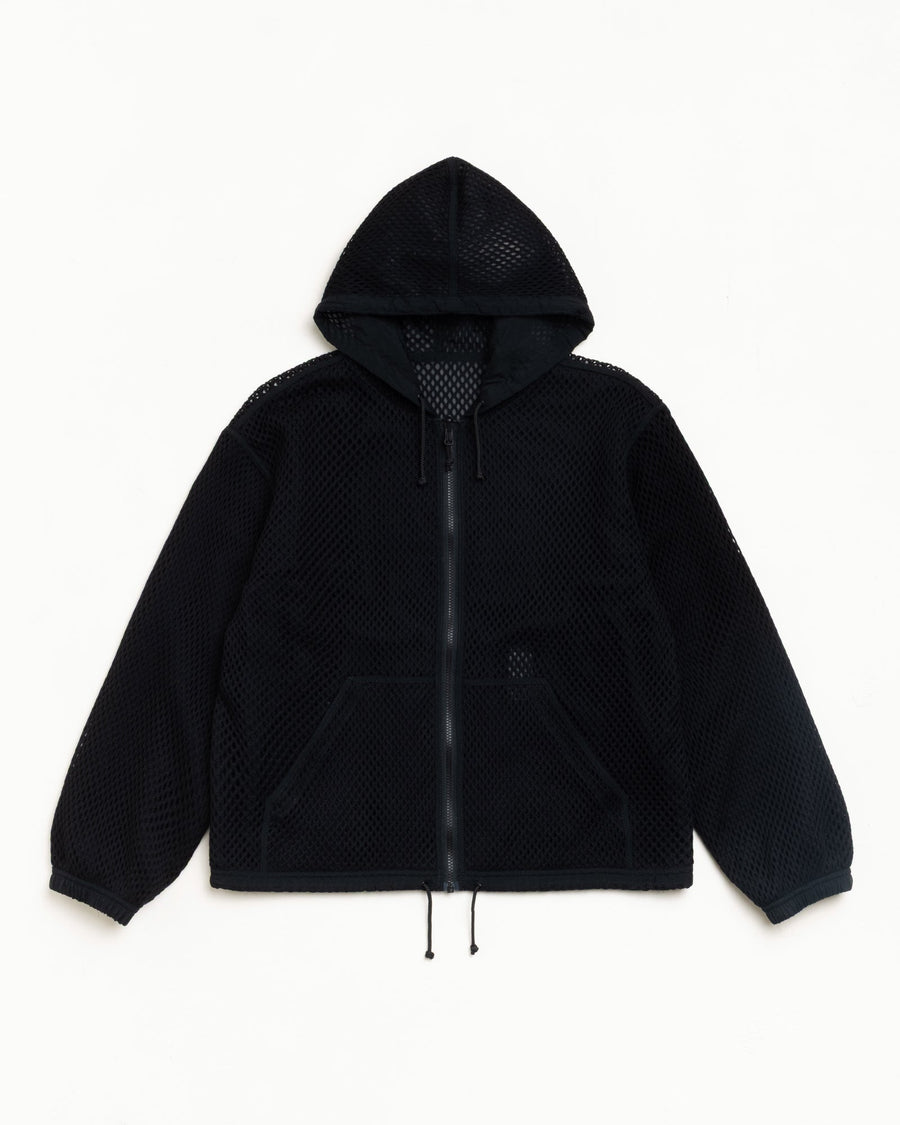 LAYERED MESH HOODED JACKET