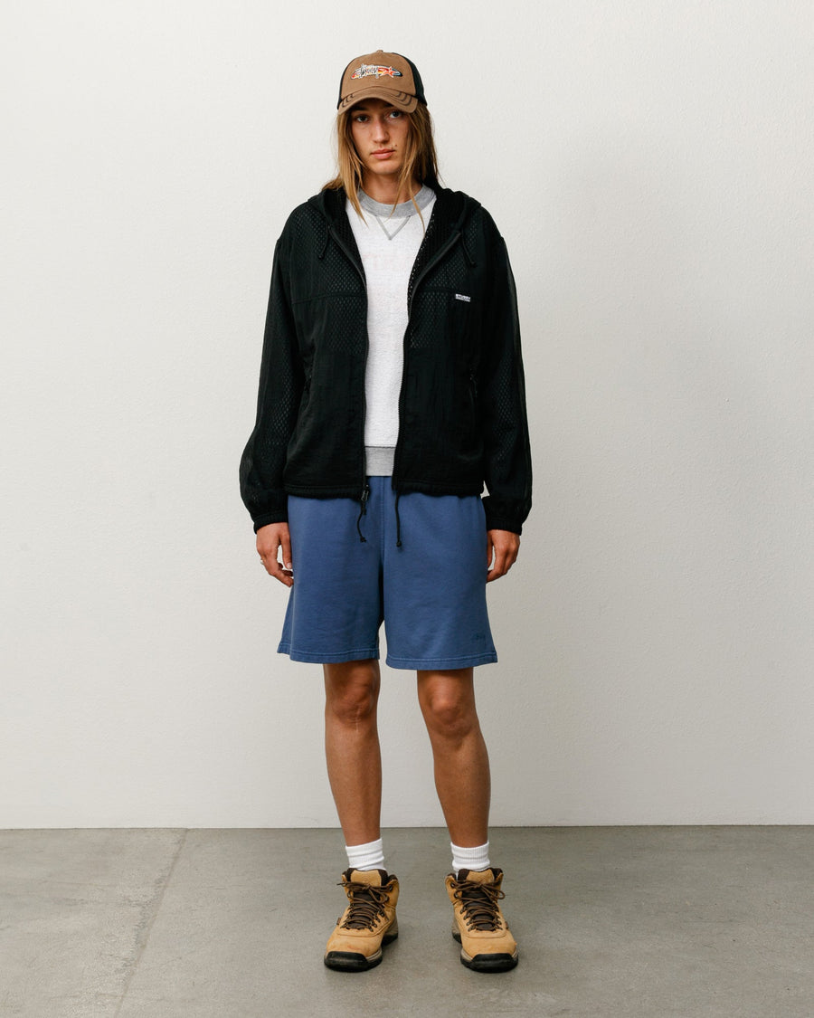 LAYERED MESH HOODED JACKET