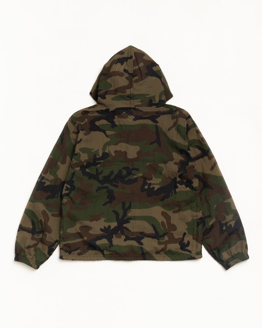 LAYERED MESH HOODED JACKET