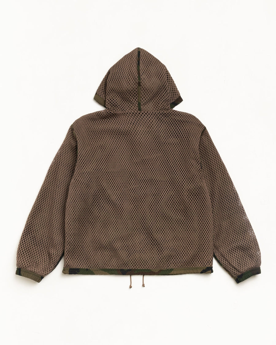 LAYERED MESH HOODED JACKET