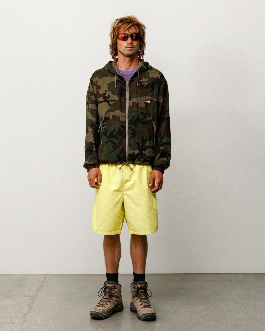 LAYERED MESH HOODED JACKET