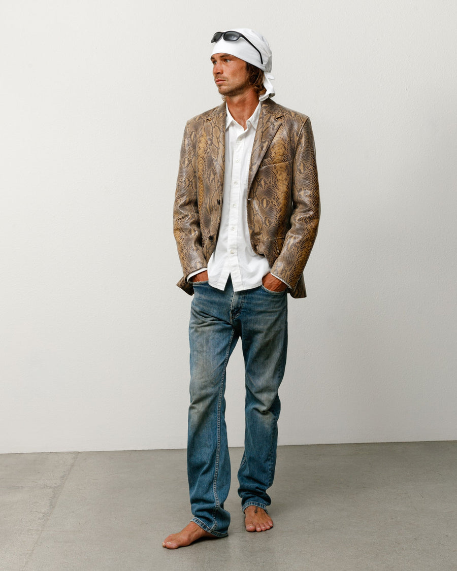 LEATHER BLAZER