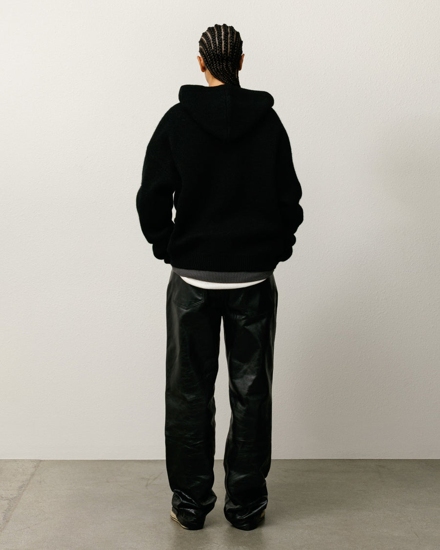 QUARTER ZIP KNIT HOODIE