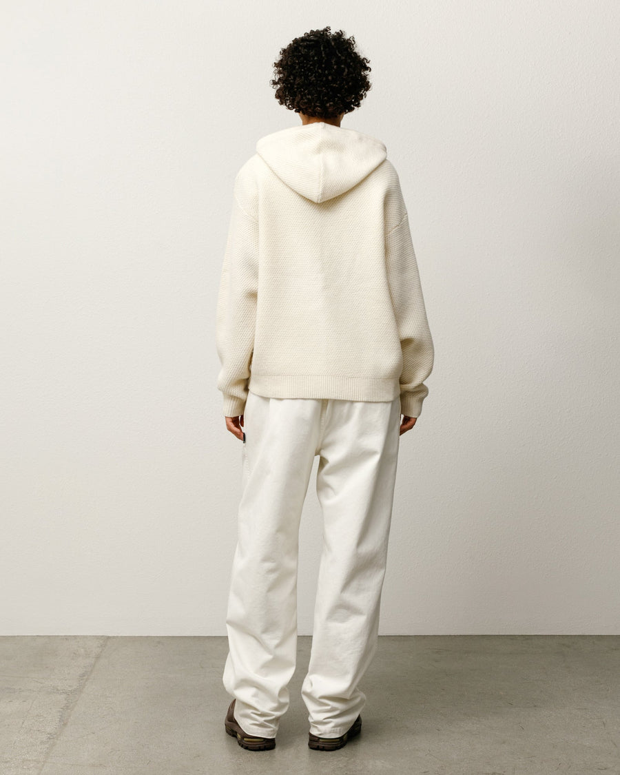 TEXTURED ZIP HOODED SWEATER