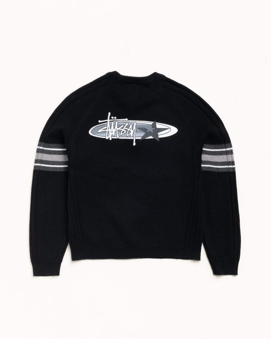 STRIPE RAGLAN CREW