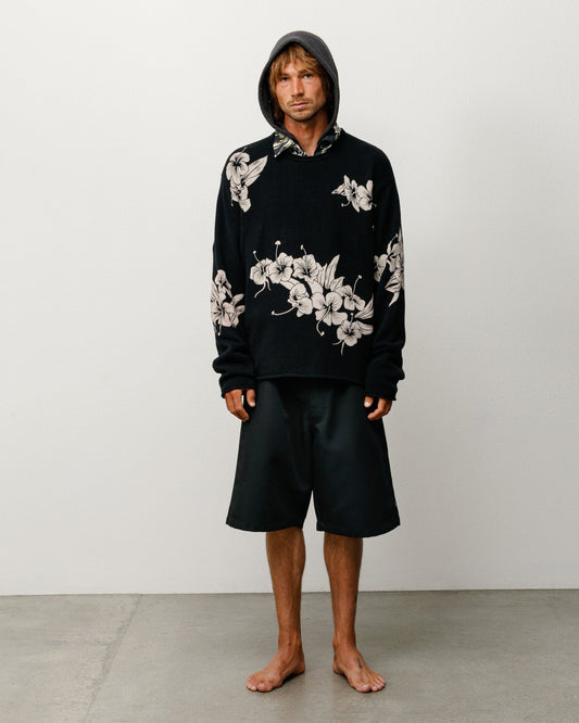 FLORAL ROLL NECK SWEATER