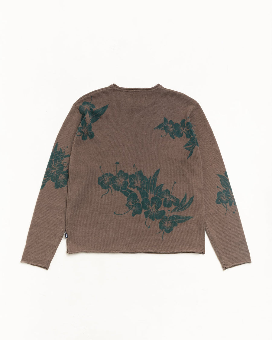 FLORAL ROLL NECK SWEATER