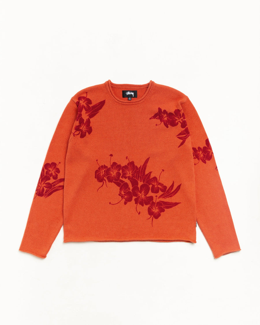 FLORAL ROLL NECK SWEATER
