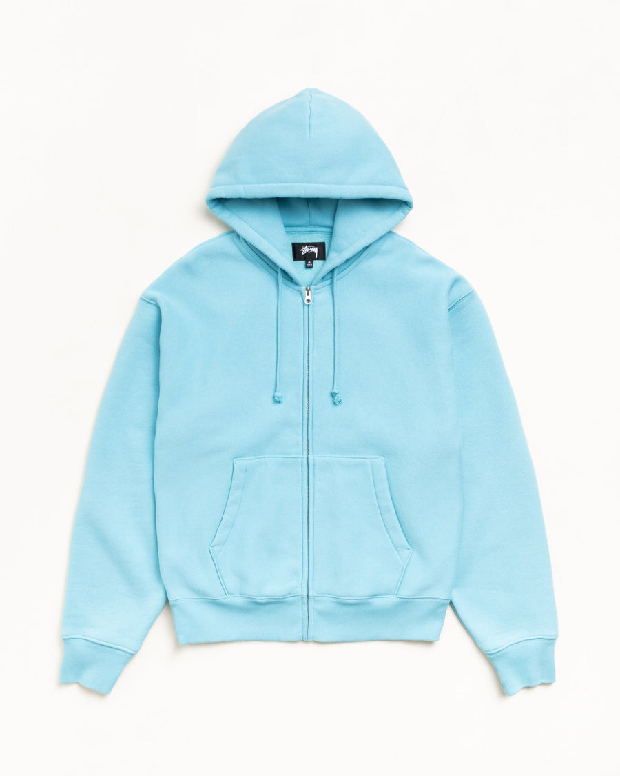 CURSIVE APPLIQUE ZIP HOODIE