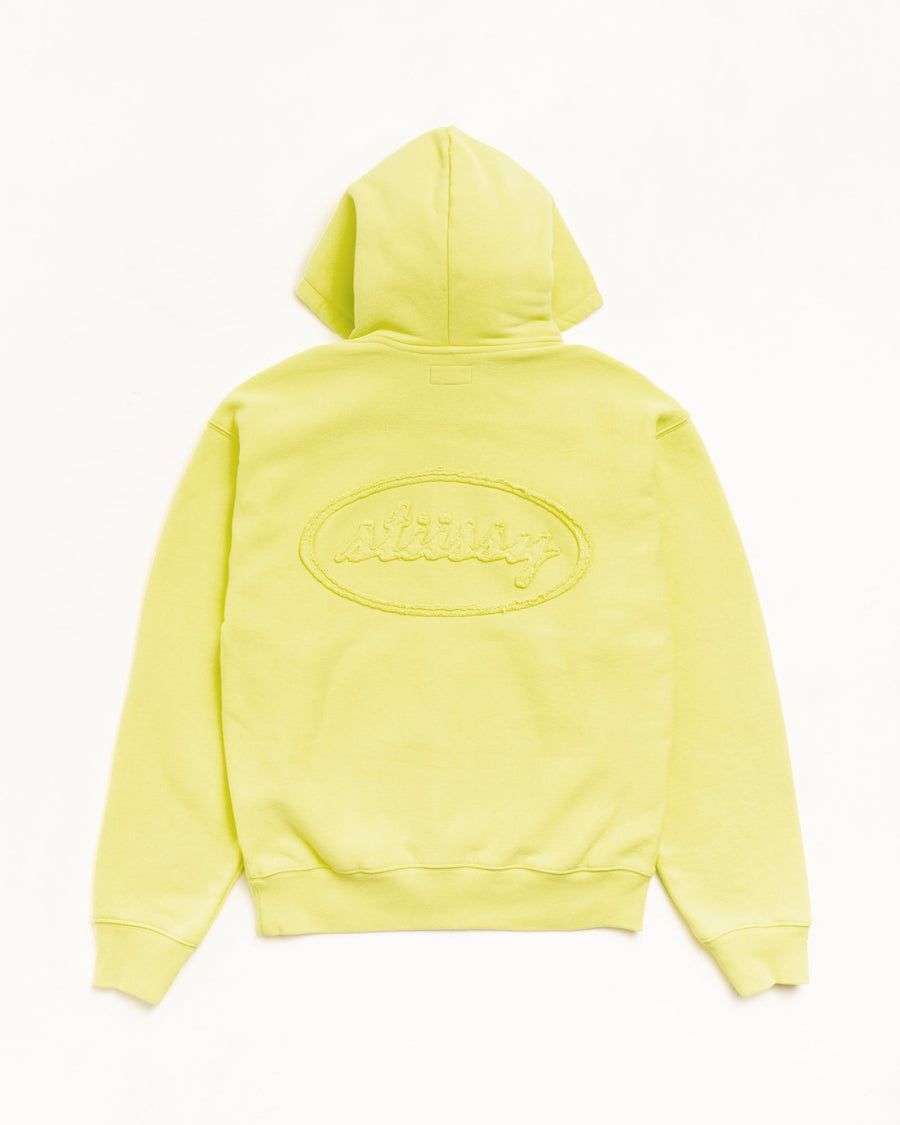 CURSIVE APPLIQUE ZIP HOODIE