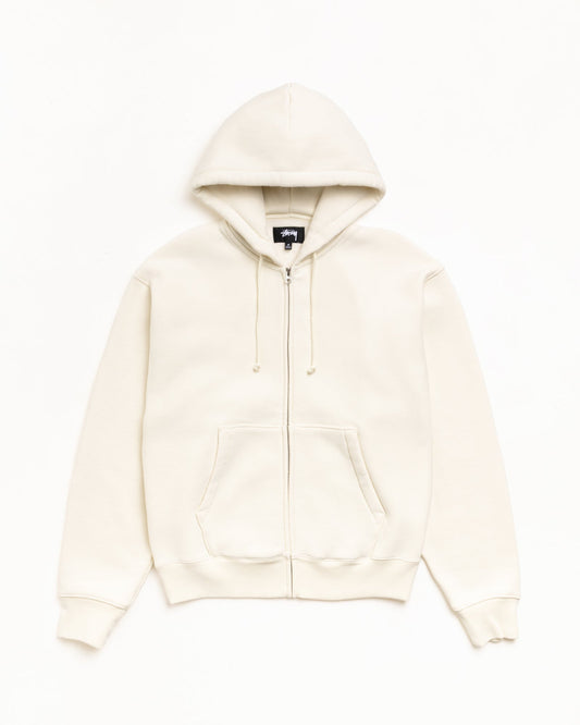 CURSIVE APPLIQUE ZIP HOODIE