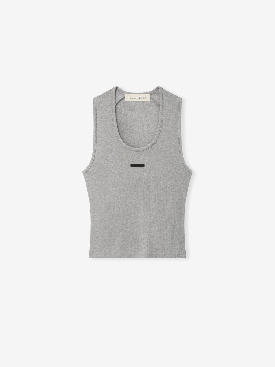 Womens Rib Knit Fitted Tank