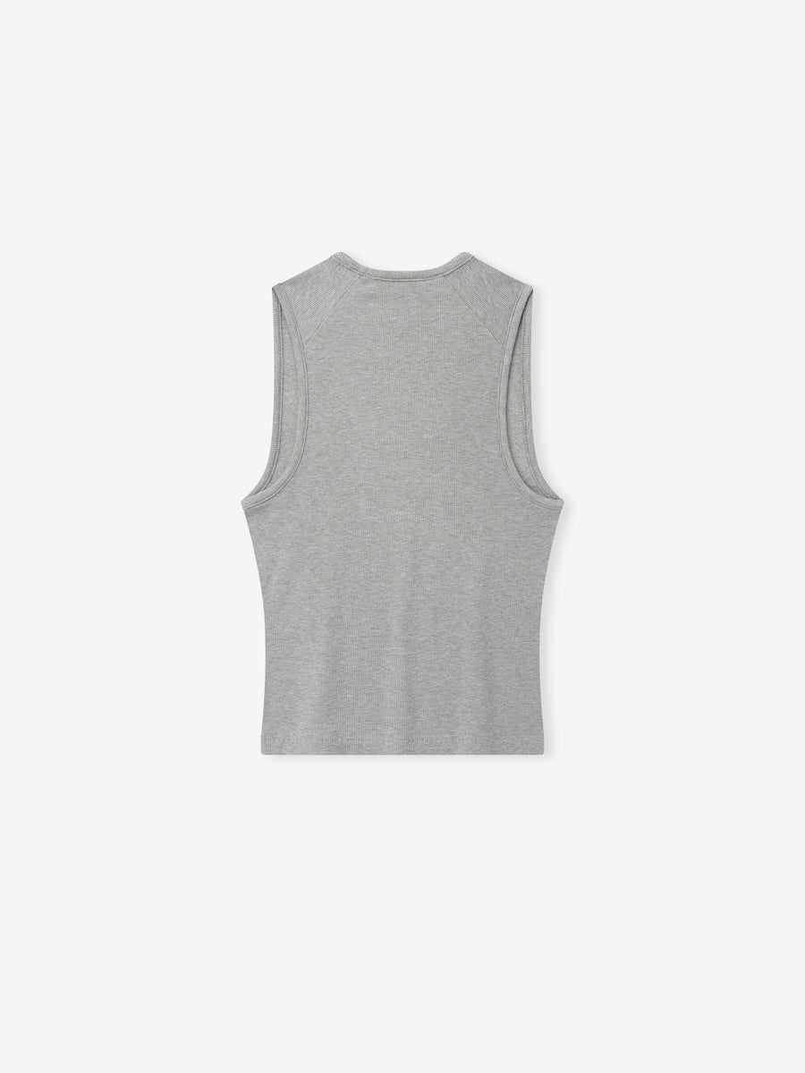Womens Rib Knit Fitted Tank
